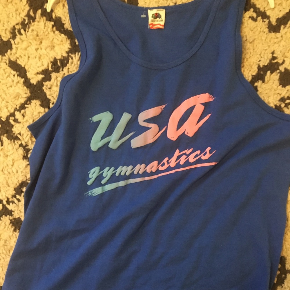 USA Gymnastics Retro printed tank top. XL